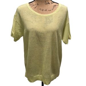 {Chico's} Scoop Neck Lightweight Crochet Top